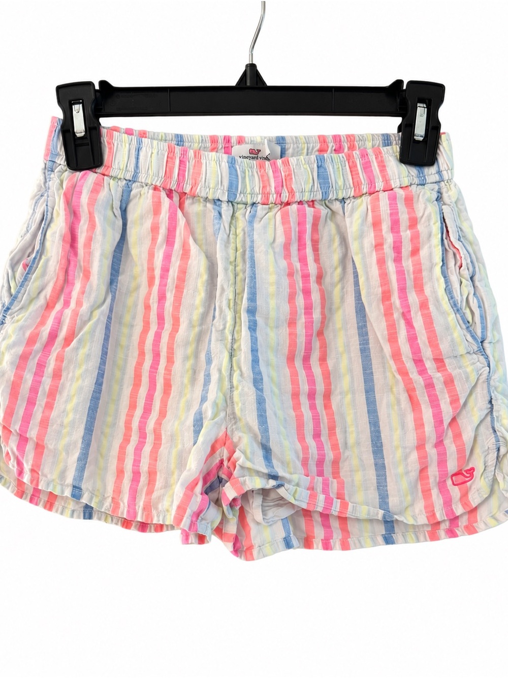 Vineyard Vines Girls Pastel Striped Pull-On Shorts Size 14